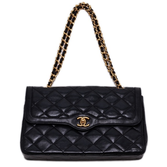 Chanel Matelasse Double Flap Chain Lambskin Black - Picture 4 of 9